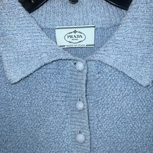PRADA- Two piece Blue Sweater & A-Line Skirt Set-LIKE NEW